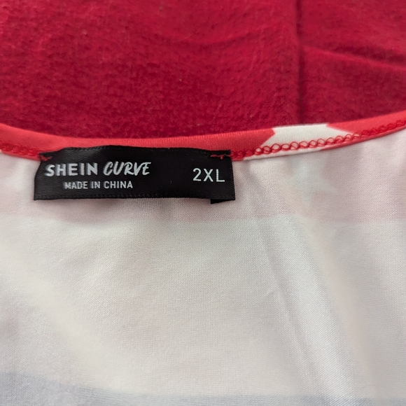 Shein red,white and blue razorback tank - Picture 3 of 4